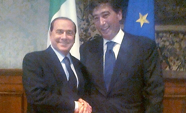 Silvio Berlusconi e il Presidente di Casartigiani Giacomo Basso