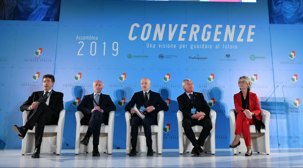 Giacomo Basso di Casartigiani all'Assemblea di Rete Imprese Italia Convergenze 2019