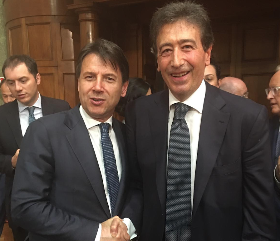 Giacomo Basso, presidente di Casartigiani, e Giuseppe Conte, Presidente del Consiglio dei Ministri