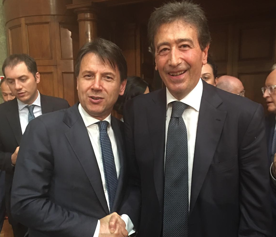 Giacomo Basso, presidente Casartigiani, con il Presidente del Consiglio dei Ministri, Giuseppe Conte